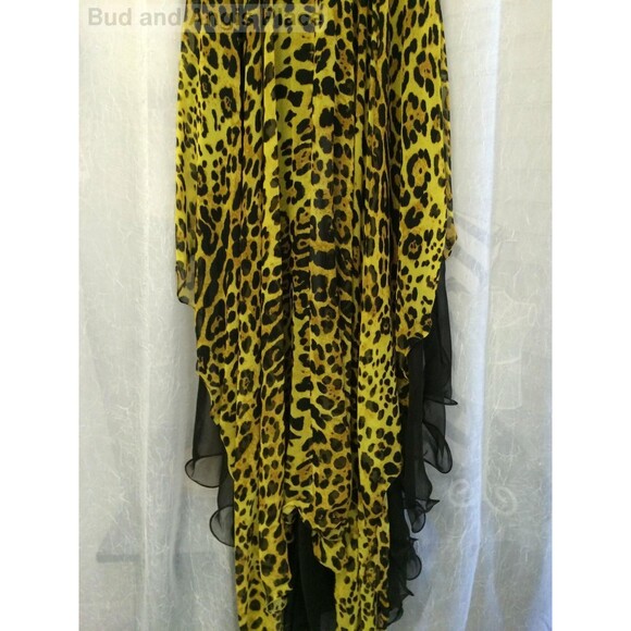 Cassandra Stone Mac Duggal Formal Dress Flash Animal Print Hi-Lo Size 2 NWT - Picture 7 of 8
